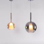 Lustra Suspension en Verre Fumé Rond - Neutralighting