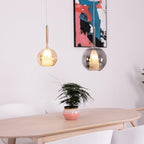 Lustra Suspension en Verre Fumé Rond - Neutralighting