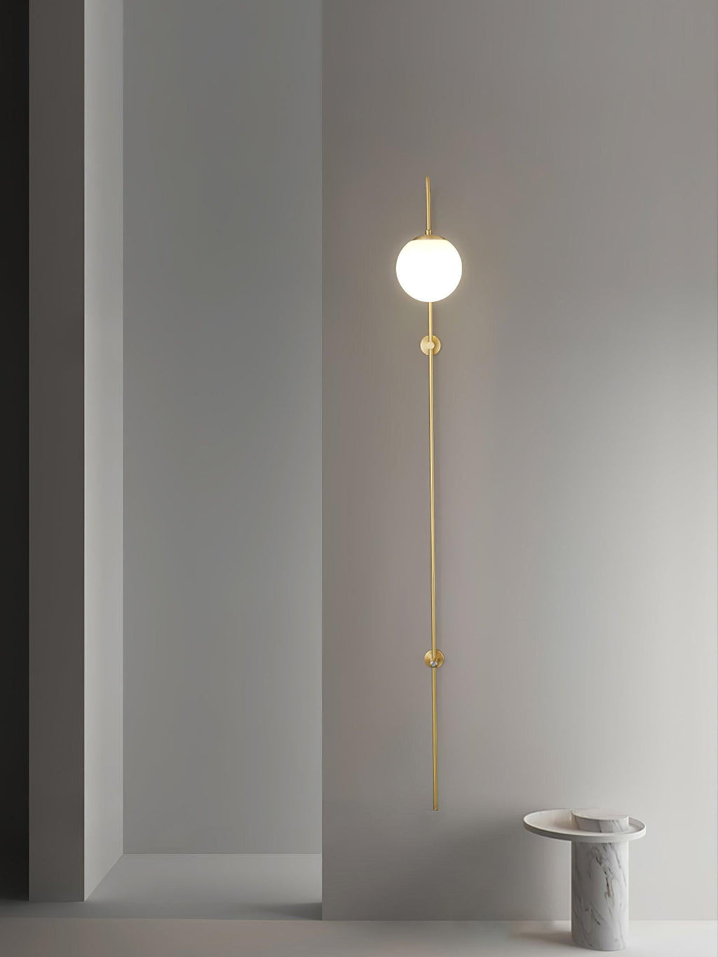 Nyvaris Applique Murale Minimaliste Laiton et Verre - Neutralighting