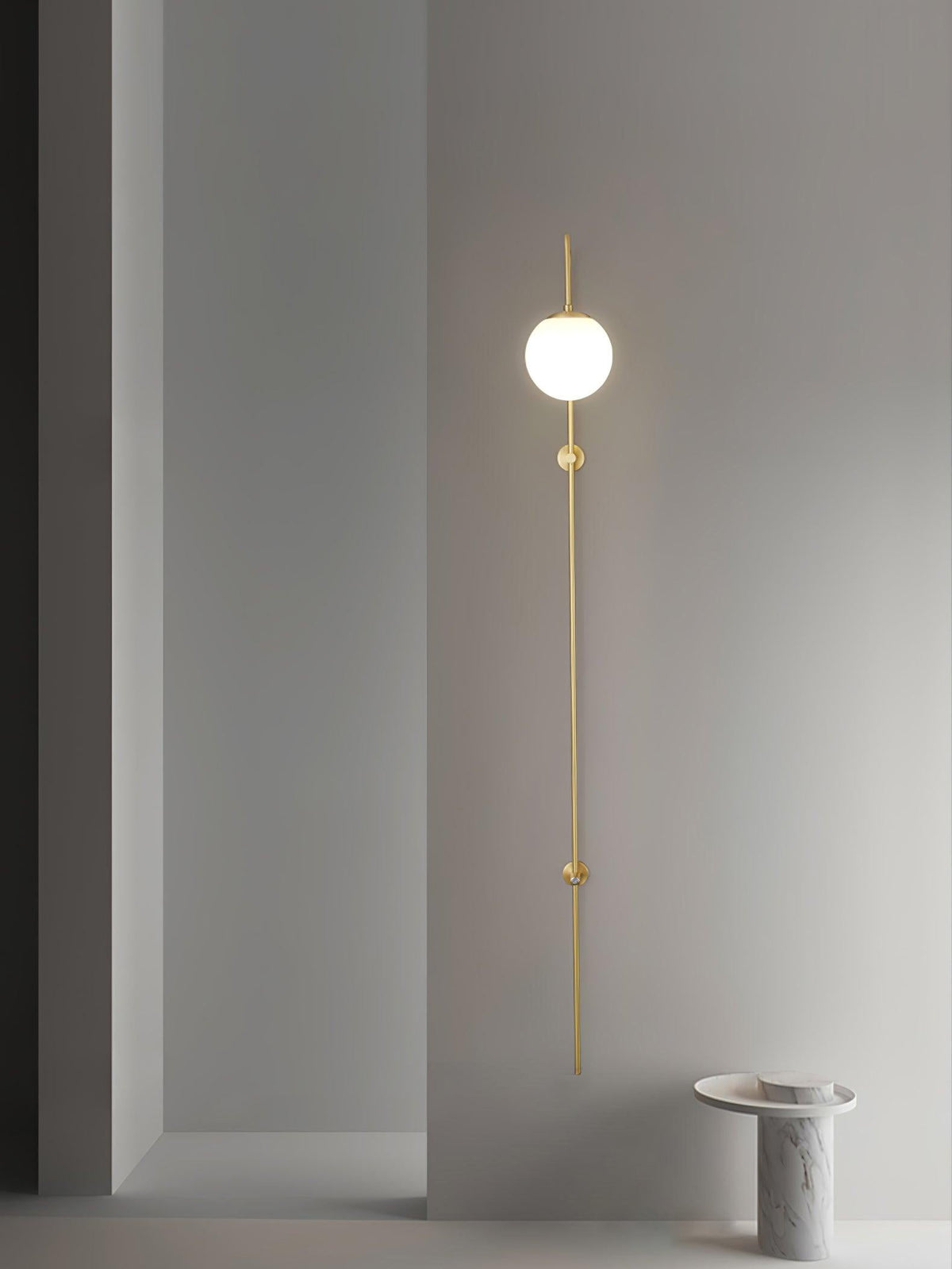 Nyvaris Applique Murale Minimaliste Laiton et Verre - Neutralighting