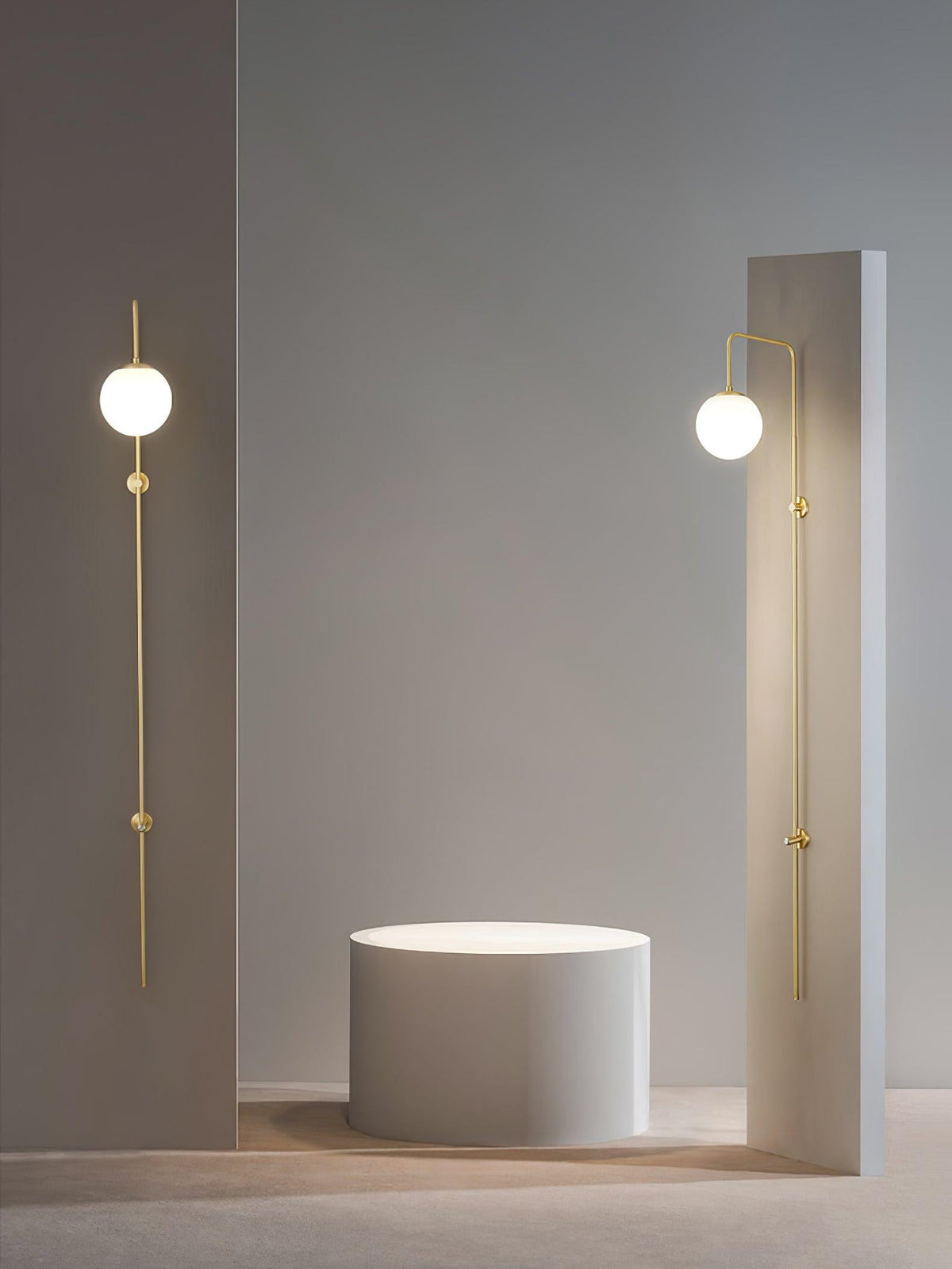 Nyvaris Applique Murale Minimaliste Laiton et Verre - Neutralighting