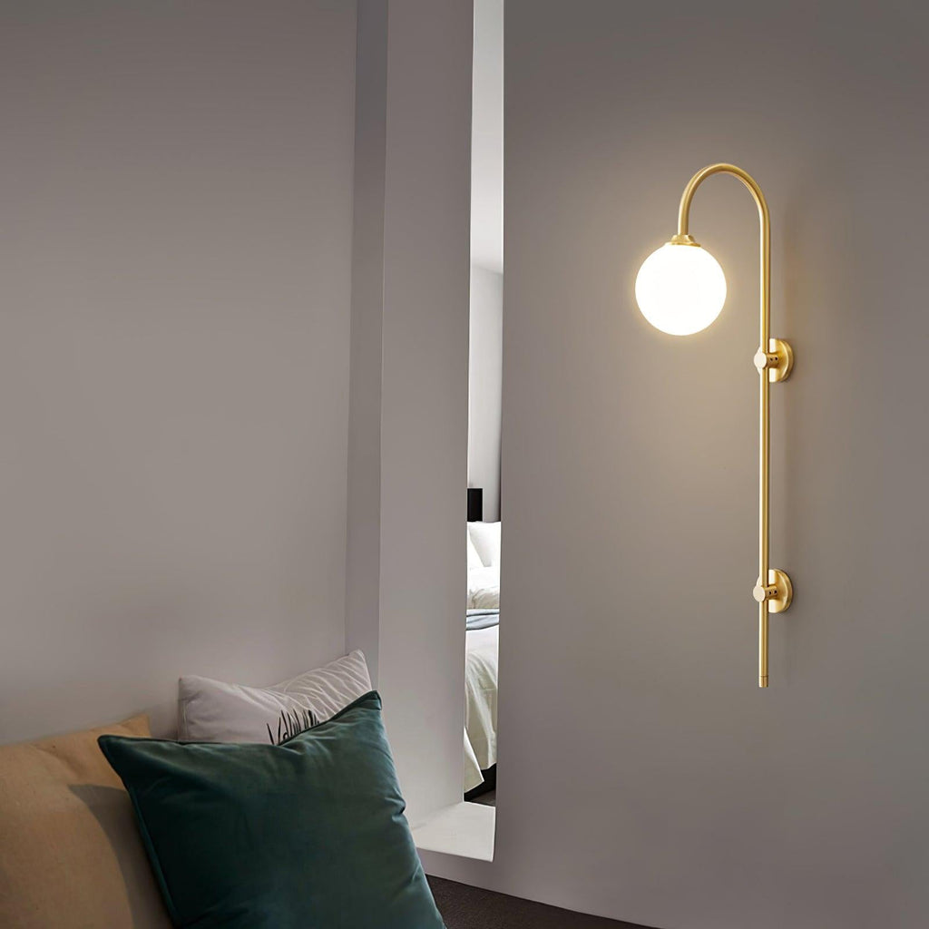 Nyvaris Applique Murale Minimaliste Laiton et Verre - Neutralighting