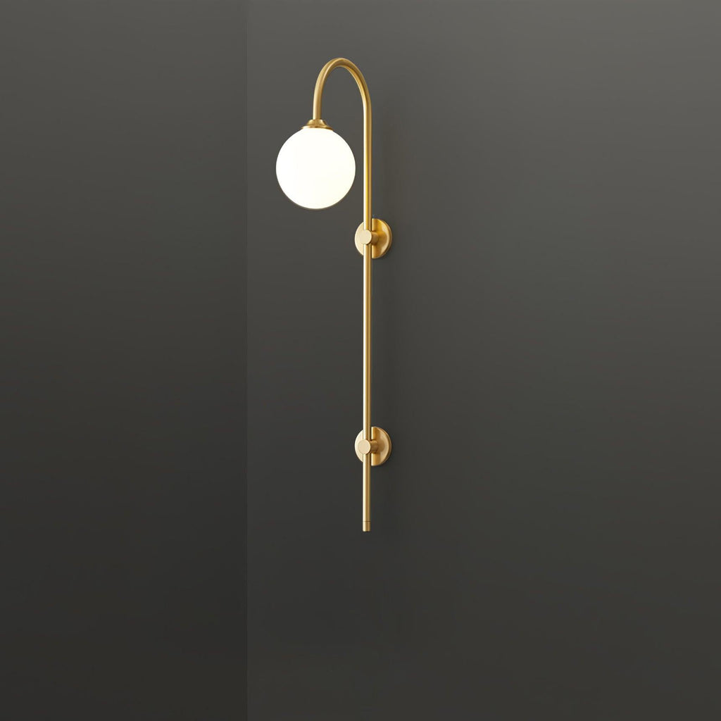 Nyvaris Applique Murale Minimaliste Laiton et Verre - Neutralighting