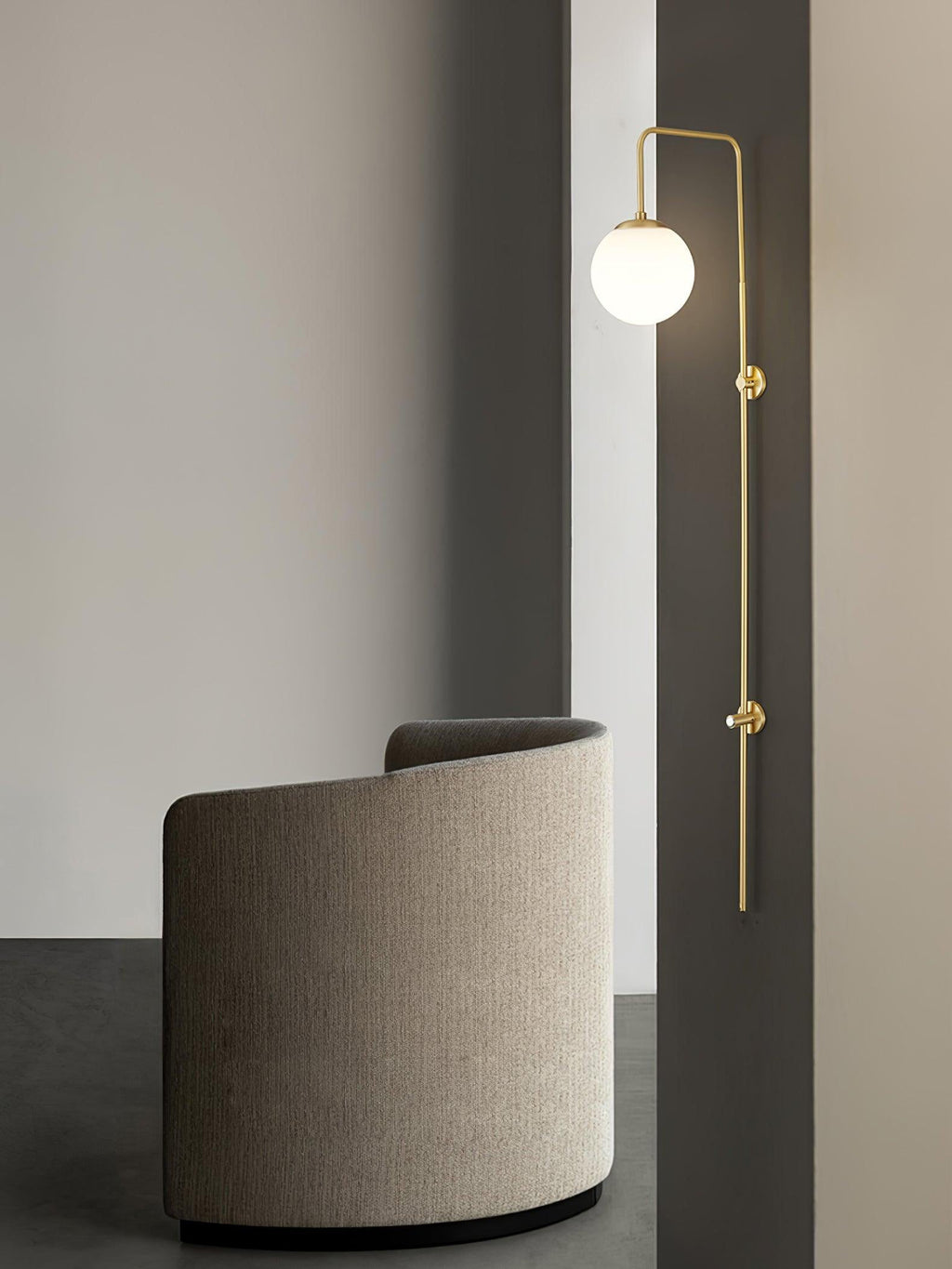 Nyvaris Applique Murale Minimaliste Laiton et Verre - Neutralighting