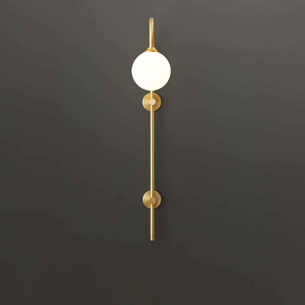 Nyvaris Applique Murale Minimaliste Laiton et Verre - Neutralighting