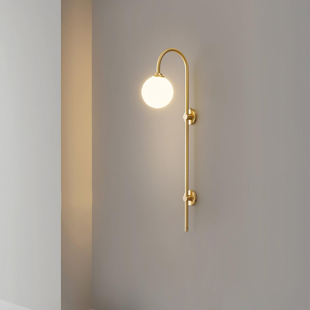 Nyvaris Applique Murale Minimaliste Laiton et Verre - Neutralighting