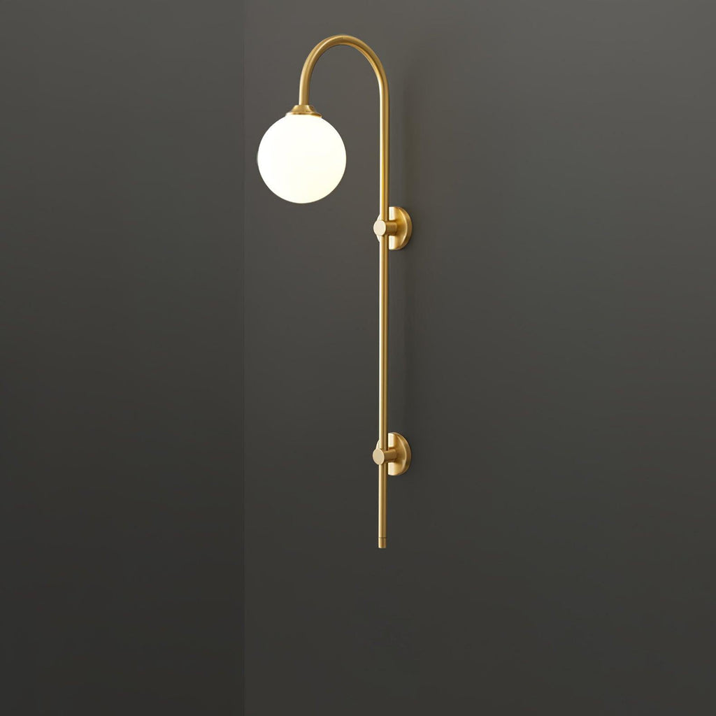 Nyvaris Applique Murale Minimaliste Laiton et Verre - Neutralighting