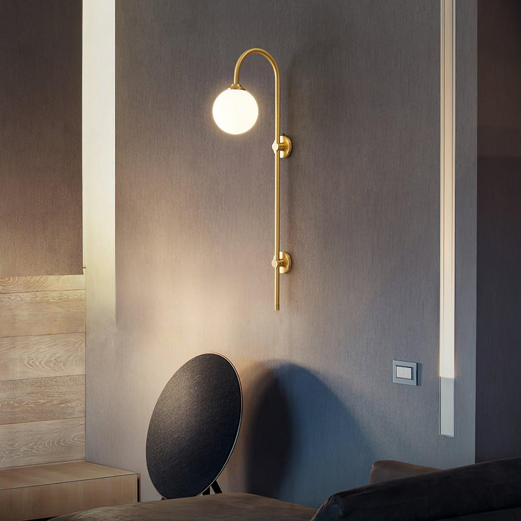 Nyvaris Applique Murale Minimaliste Laiton et Verre - Neutralighting
