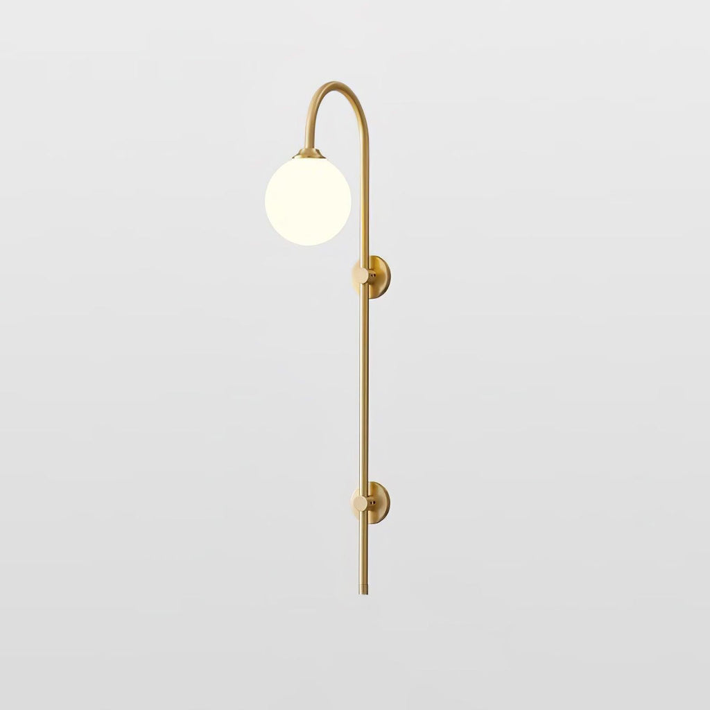 Nyvaris Applique Murale Minimaliste Laiton et Verre - Neutralighting