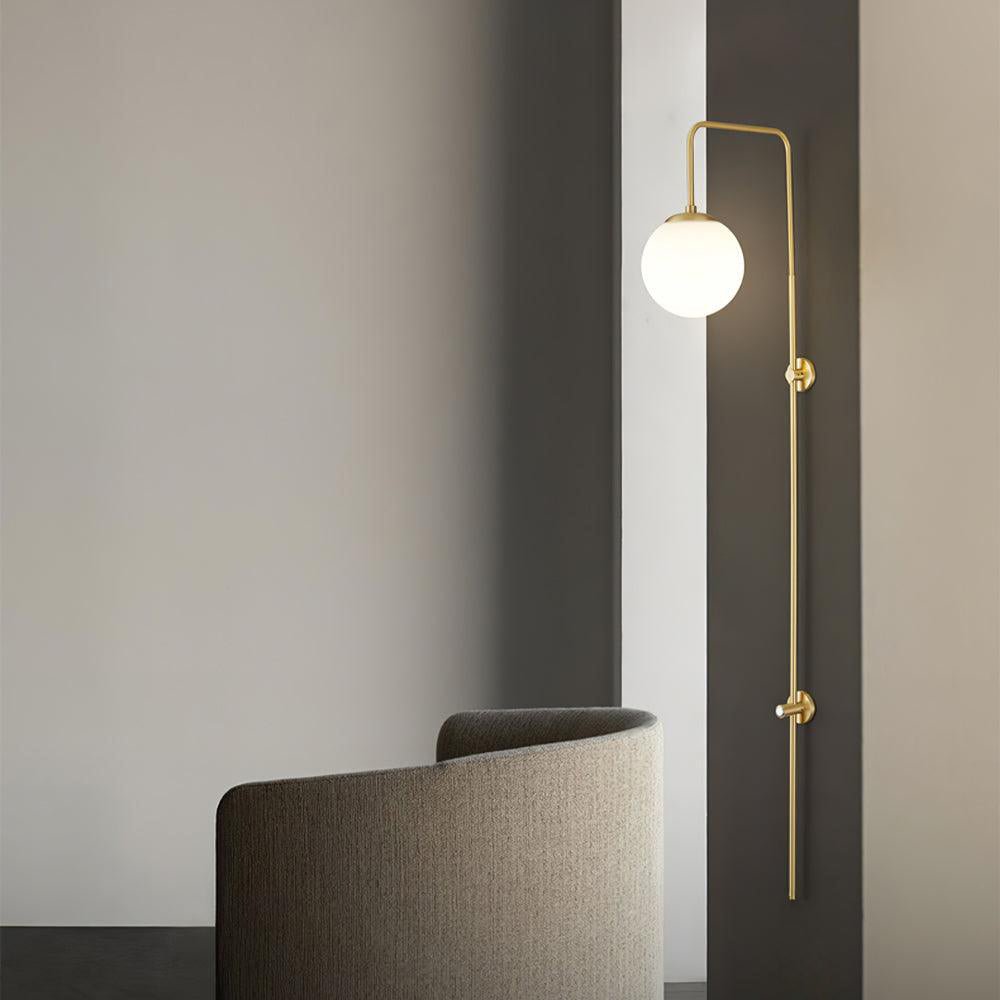 Nyvaris Applique Murale Minimaliste Laiton et Verre - Neutralighting