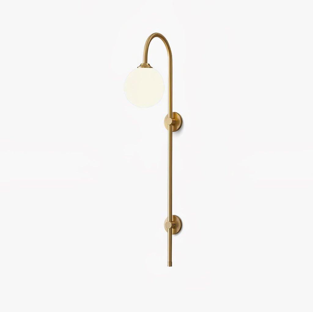 Nyvaris Applique Murale Minimaliste Laiton et Verre - Neutralighting