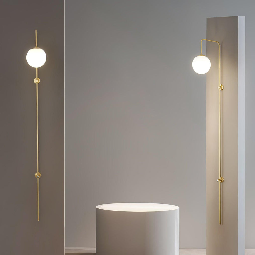 Nyvaris Applique Murale Minimaliste Laiton et Verre - Neutralighting