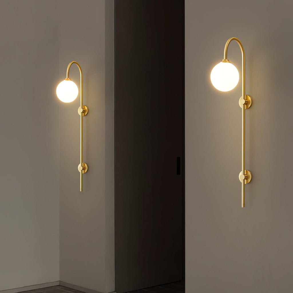 Nyvaris Applique Murale Minimaliste Laiton et Verre - Neutralighting