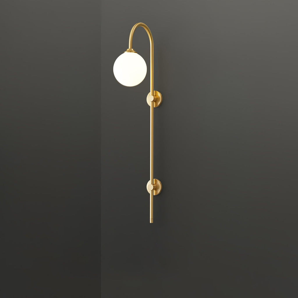 Nyvaris Applique Murale Minimaliste Laiton et Verre - Neutralighting