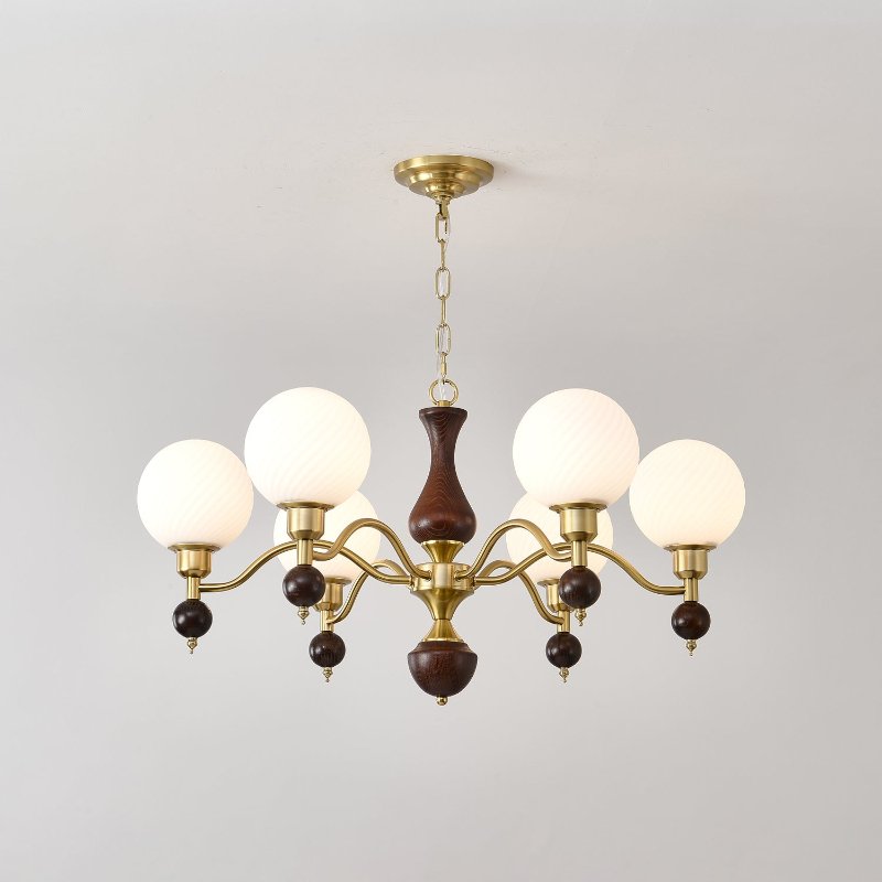 Aurora Globe Sphère Noyer Lustre - Neutralighting