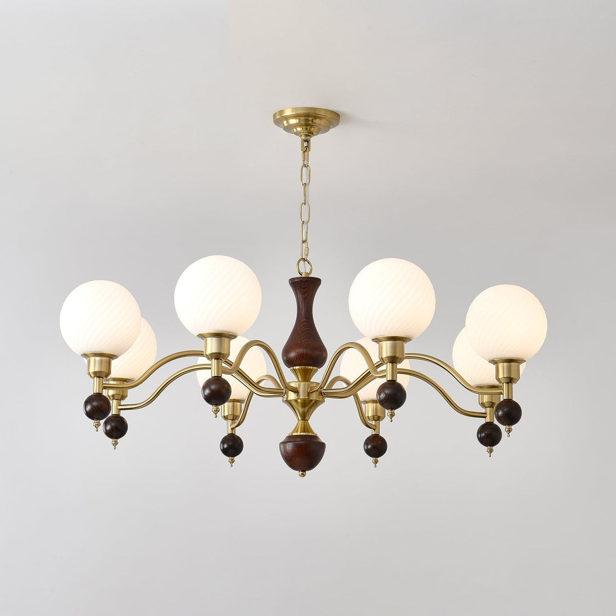 Aurora Globe Sphère Noyer Lustre - Neutralighting