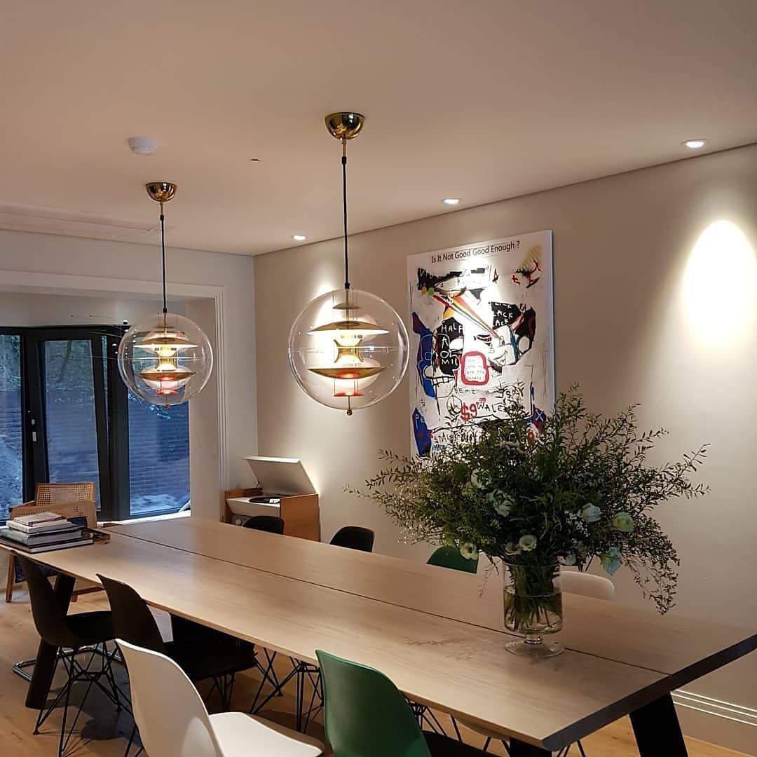Orlaeen Lampe suspendue Globe en métal et acrylique à créativité individuelle - Neutralighting