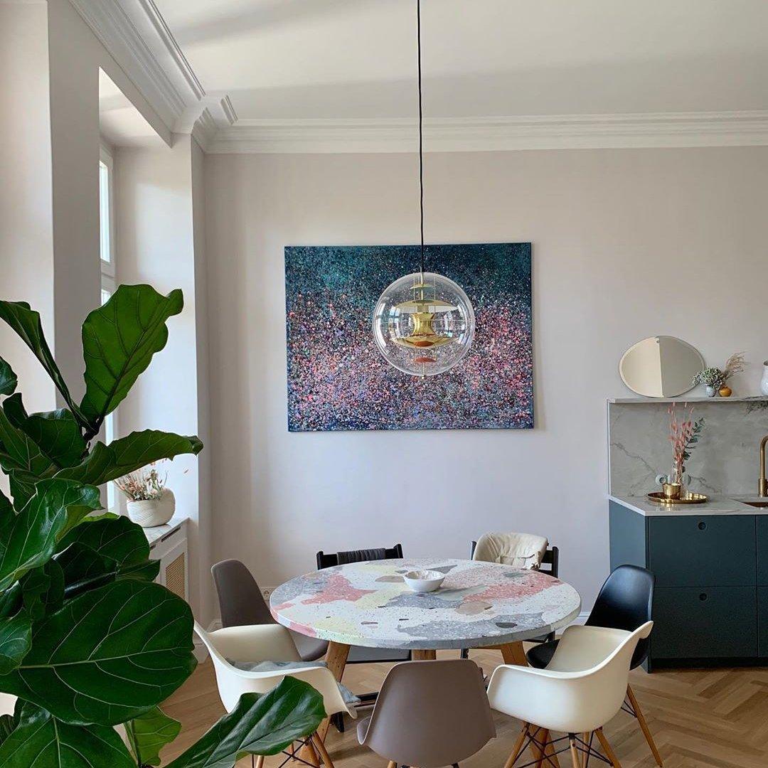 Orlaeen Lampe suspendue Globe en métal et acrylique à créativité individuelle - Neutralighting