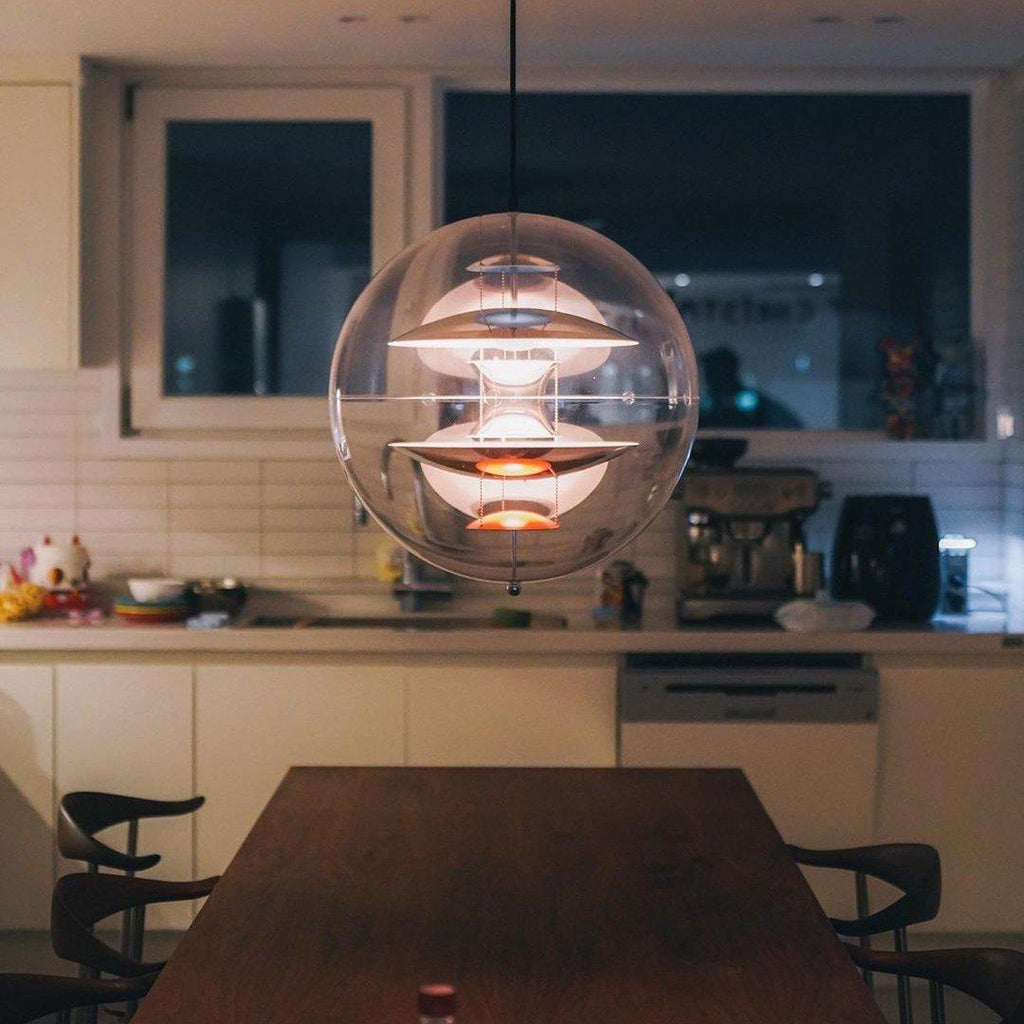 Orlaeen Lampe suspendue Globe en métal et acrylique à créativité individuelle - Neutralighting