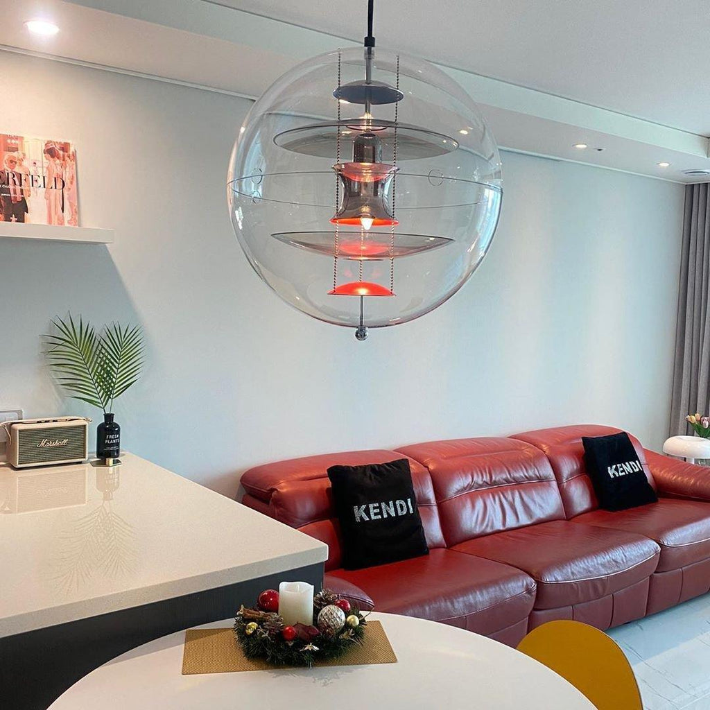 Orlaeen Lampe suspendue Globe en métal et acrylique à créativité individuelle - Neutralighting