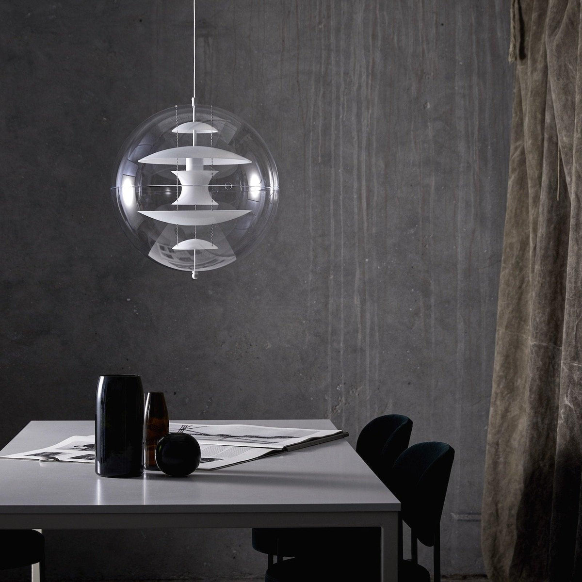 Orlaeen Lampe suspendue Globe en métal et acrylique à créativité individuelle - Neutralighting