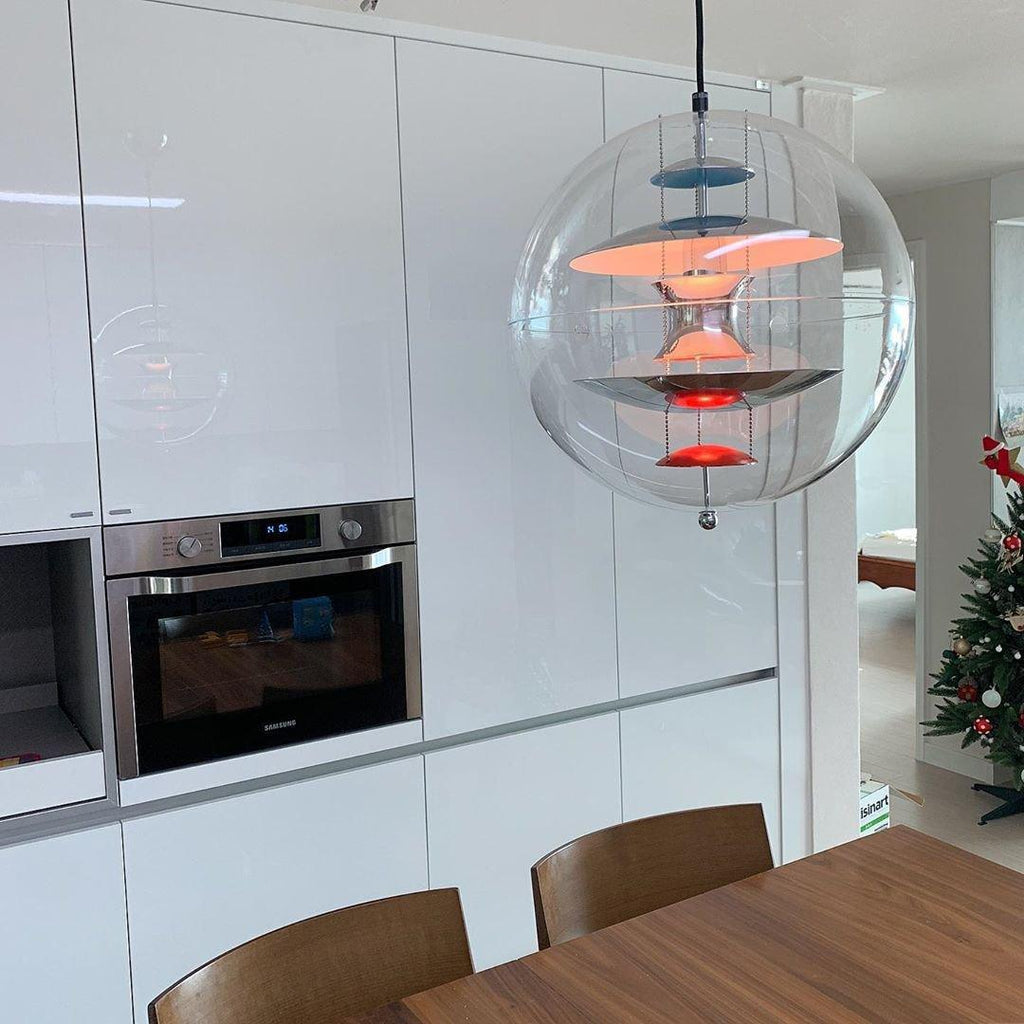 Orlaeen Lampe suspendue Globe en métal et acrylique à créativité individuelle - Neutralighting