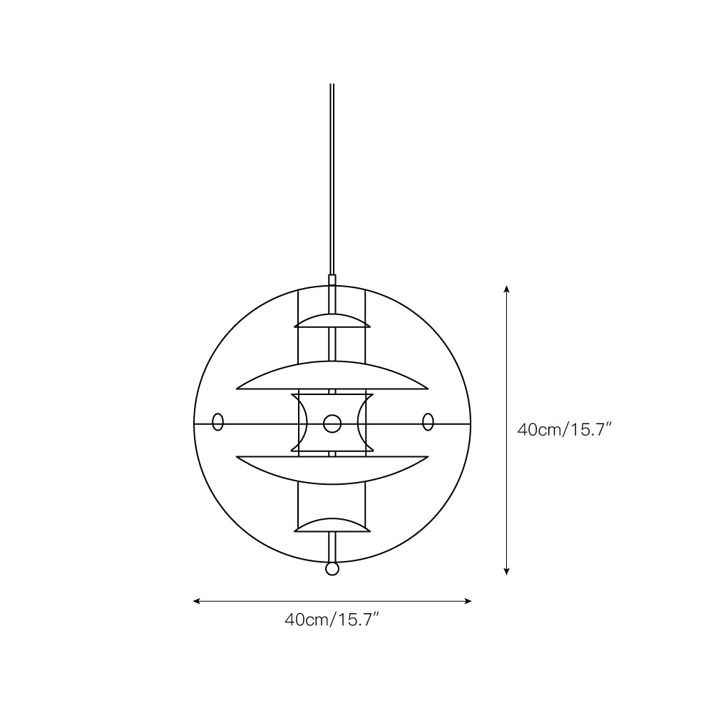 Orlaeen Lampe suspendue Globe en métal et acrylique à créativité individuelle - Neutralighting