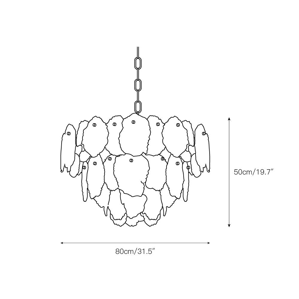 Gloire Lustre En Laiton Et Albâtre à Créativité Individuelle - Neutralighting