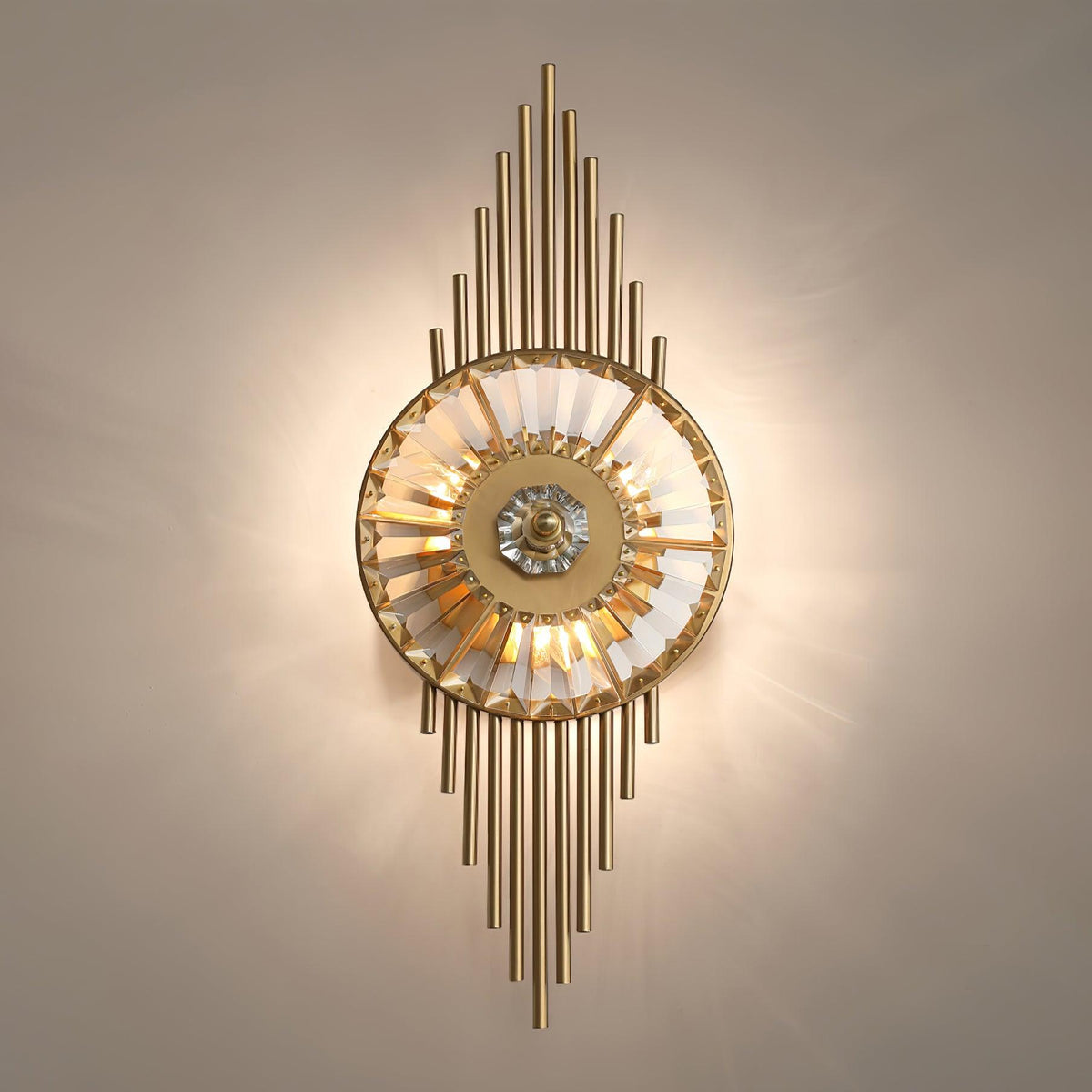 Cilirel Applique Murale Cristal Or Engrenage Luxueux - Neutralighting