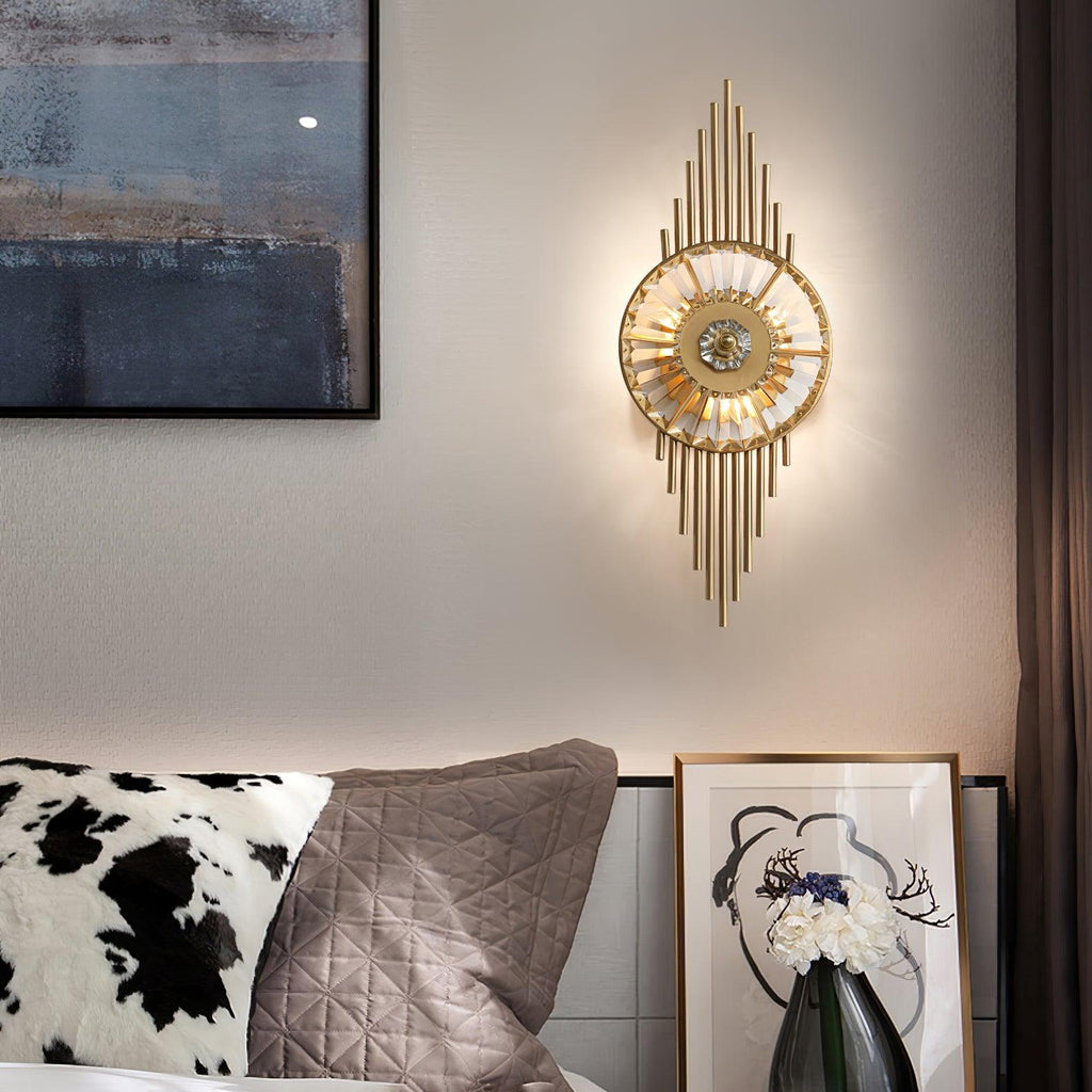 Cilirel Applique Murale Cristal Or Engrenage Luxueux - Neutralighting