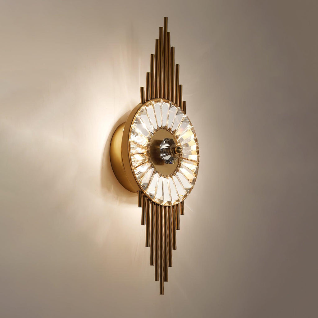 Cilirel Applique Murale Cristal Or Engrenage Luxueux - Neutralighting
