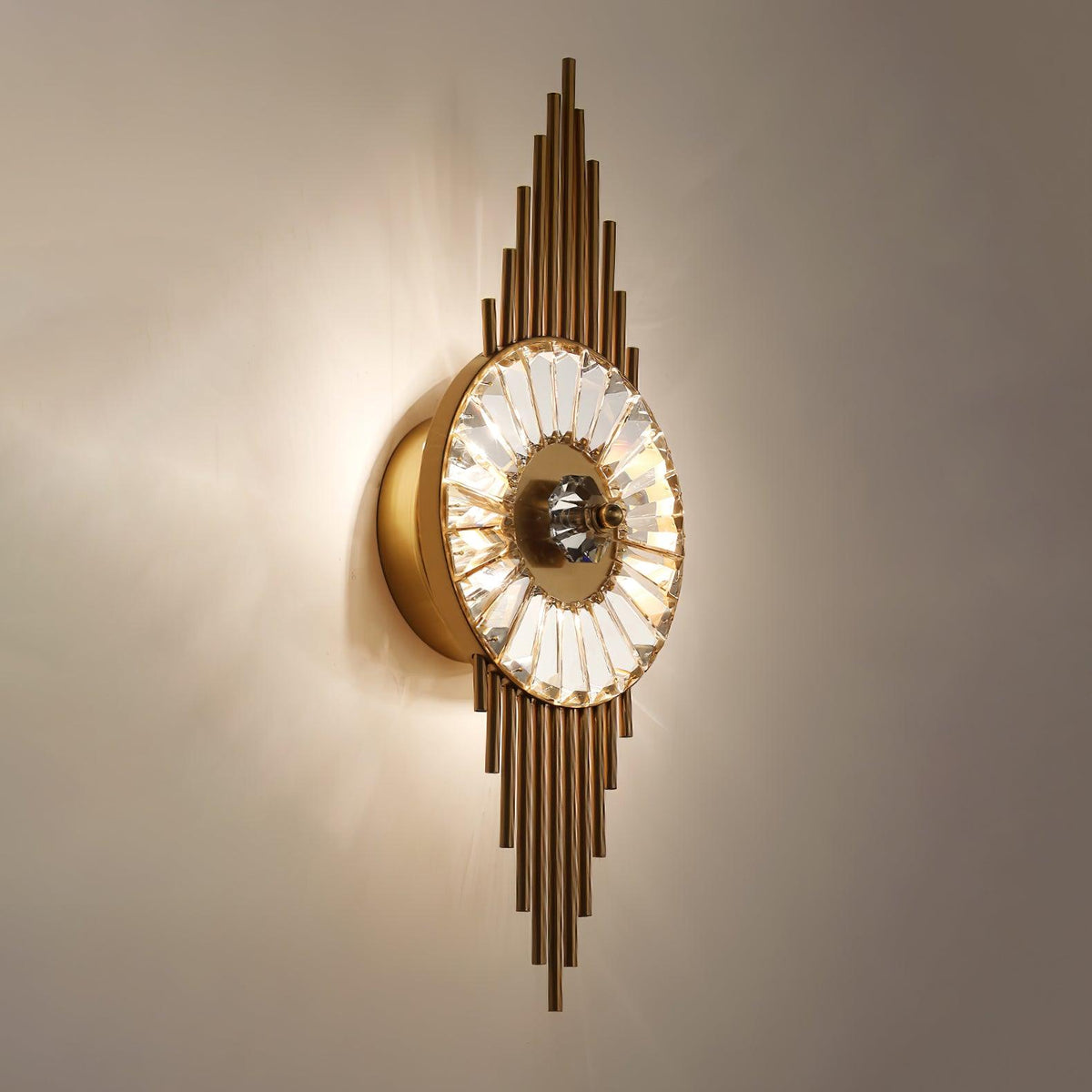 Cilirel Applique Murale Cristal Or Engrenage Luxueux - Neutralighting