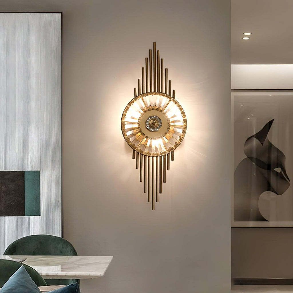 Cilirel Applique Murale Cristal Or Engrenage Luxueux - Neutralighting