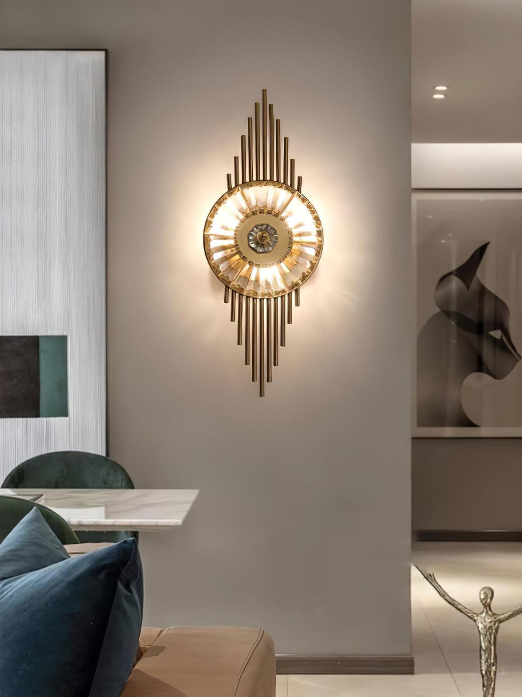 Cilirel Applique Murale Cristal Or Engrenage Luxueux - Neutralighting