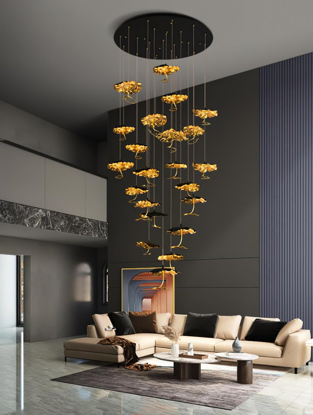 Aureate Chandelier Cloud en Laiton - Neutralighting