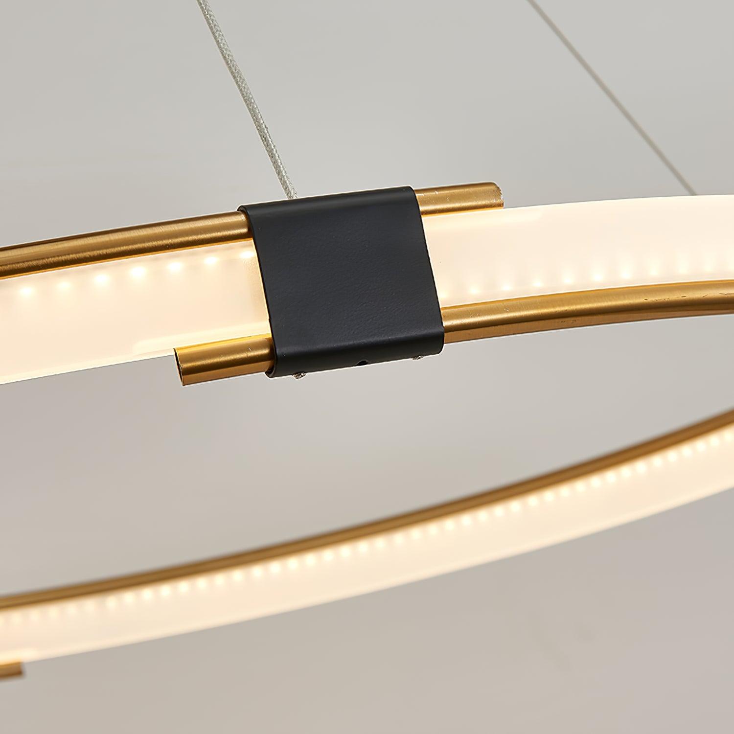 Lustra Chandelier Anneau Doré LED Halo Moderne - Neutralighting