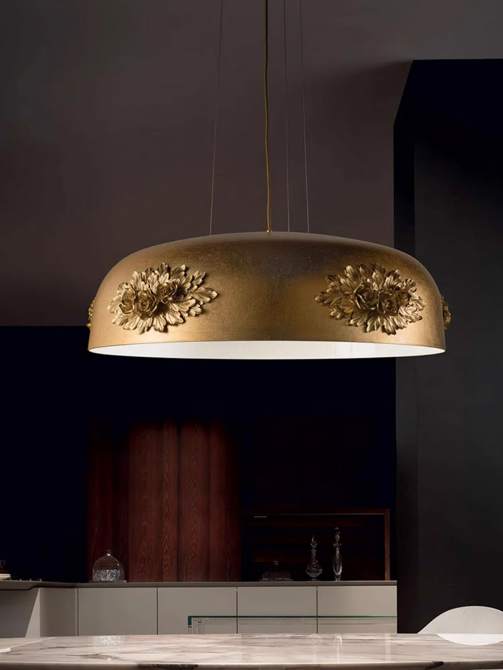 Zesolila Traditionnel Art Or Suspension Lumière - Neutralighting