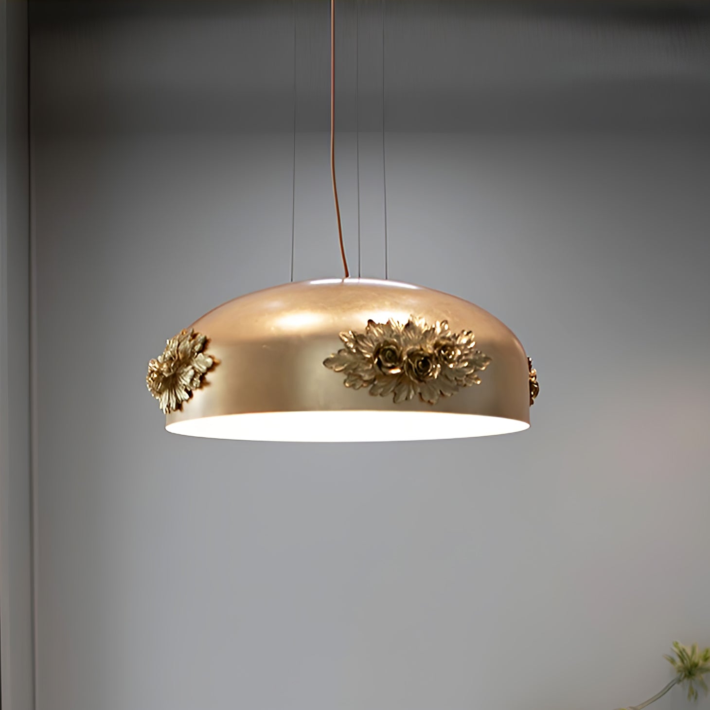Zesolila Traditionnel Art Or Suspension Lumière - Neutralighting