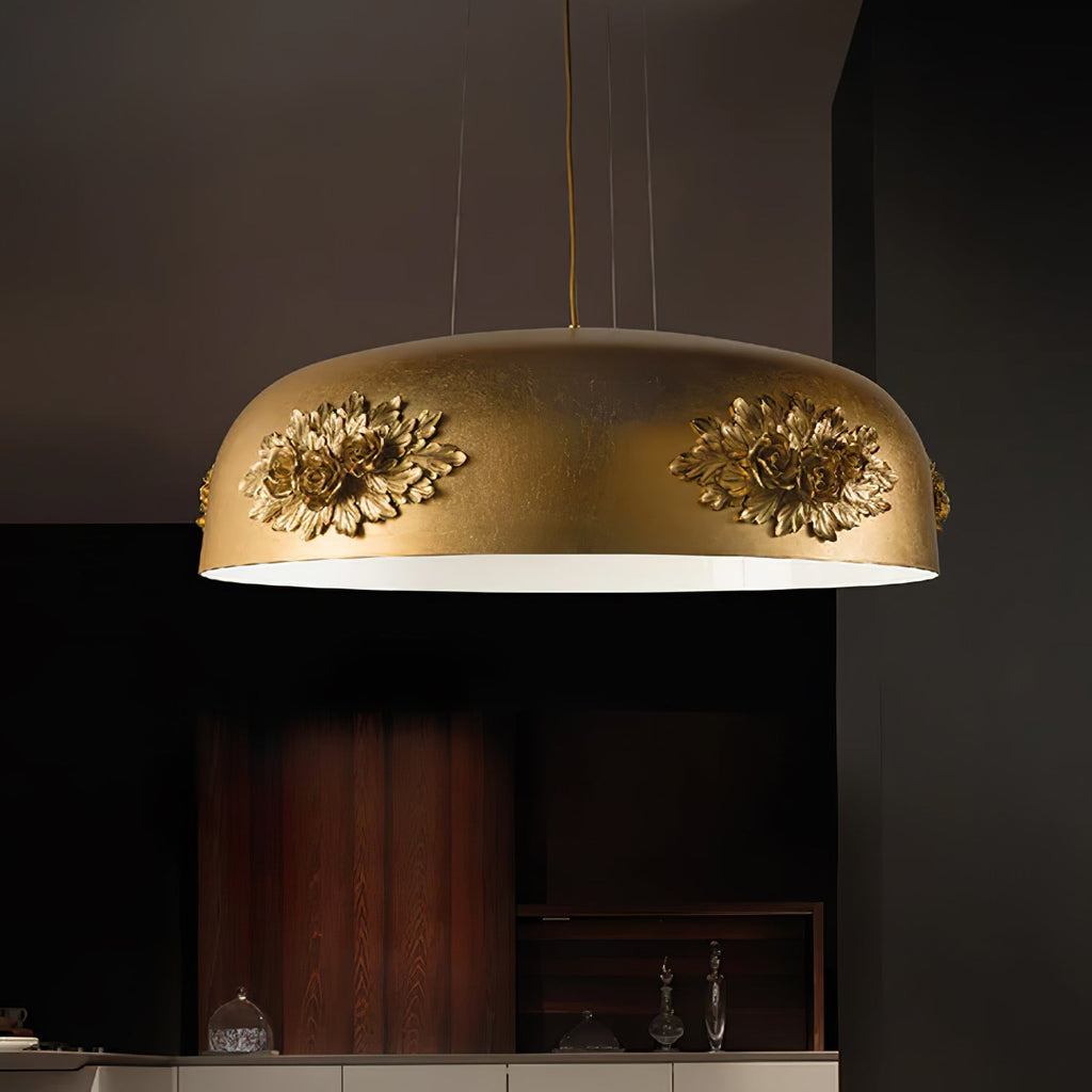 Zesolila Traditionnel Art Or Suspension Lumière - Neutralighting