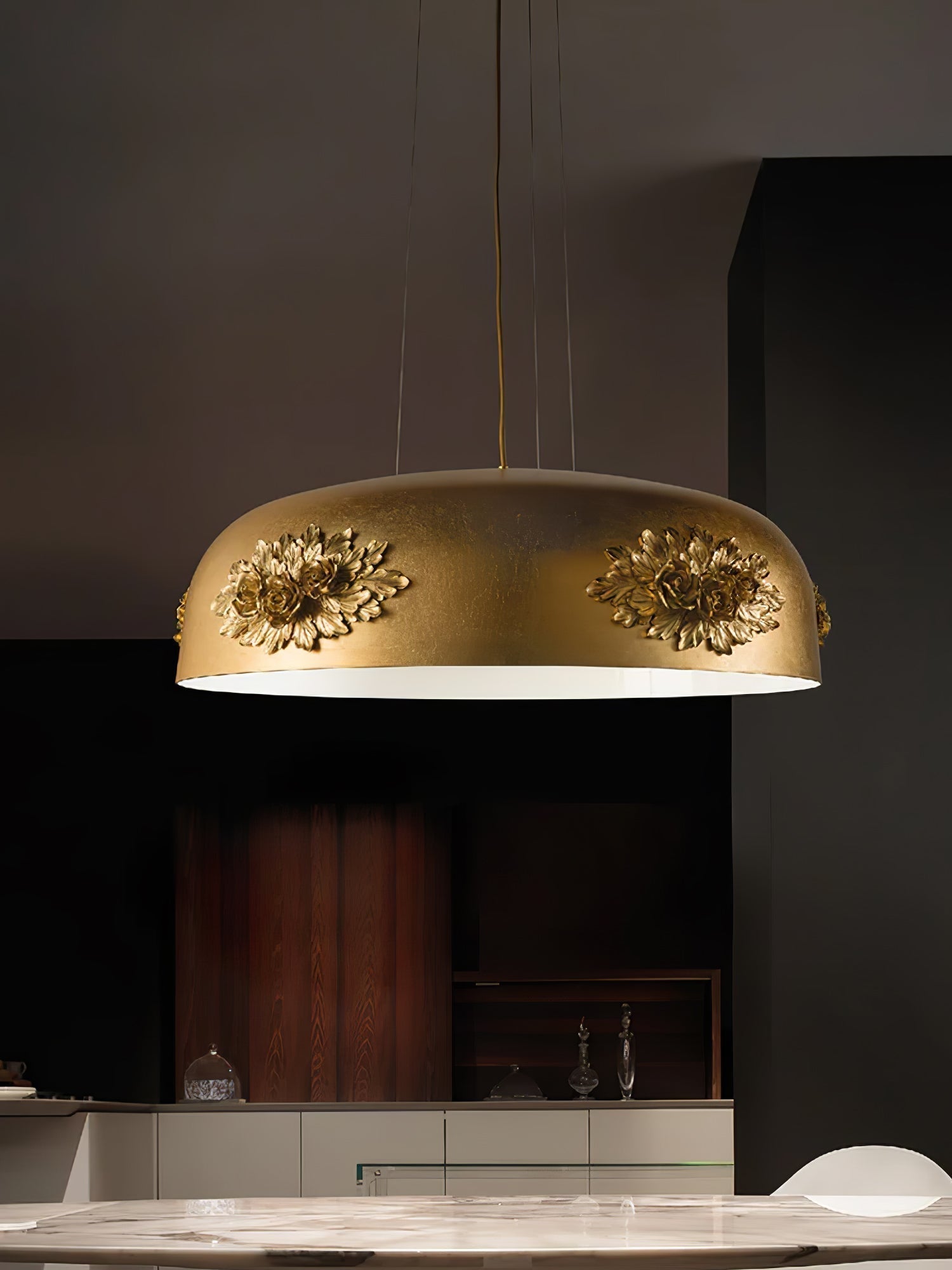 Zesolila Traditionnel Art Or Suspension Lumière - Neutralighting