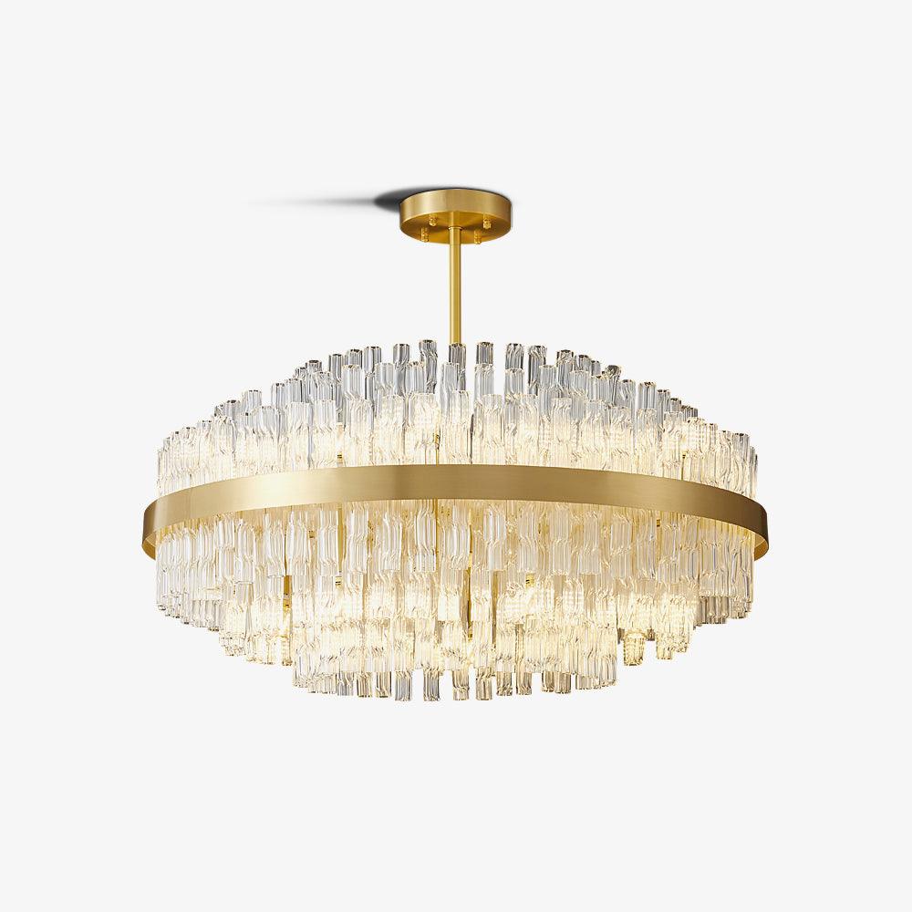 Lustra Chandelier Or Tige Claire Élégant - Neutralighting