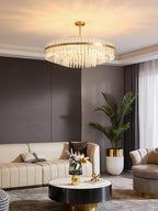 Lustra Chandelier Or Tige Claire Élégant - Neutralighting