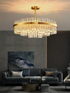 Lustra Chandelier Or Tige Claire Élégant - Neutralighting