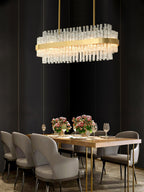 Lustra Chandelier Or Tige Claire Élégant - Neutralighting