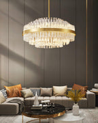 Lustra Chandelier Or Tige Claire Élégant - Neutralighting