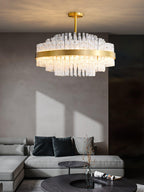 Lustra Chandelier Or Tige Claire Élégant - Neutralighting