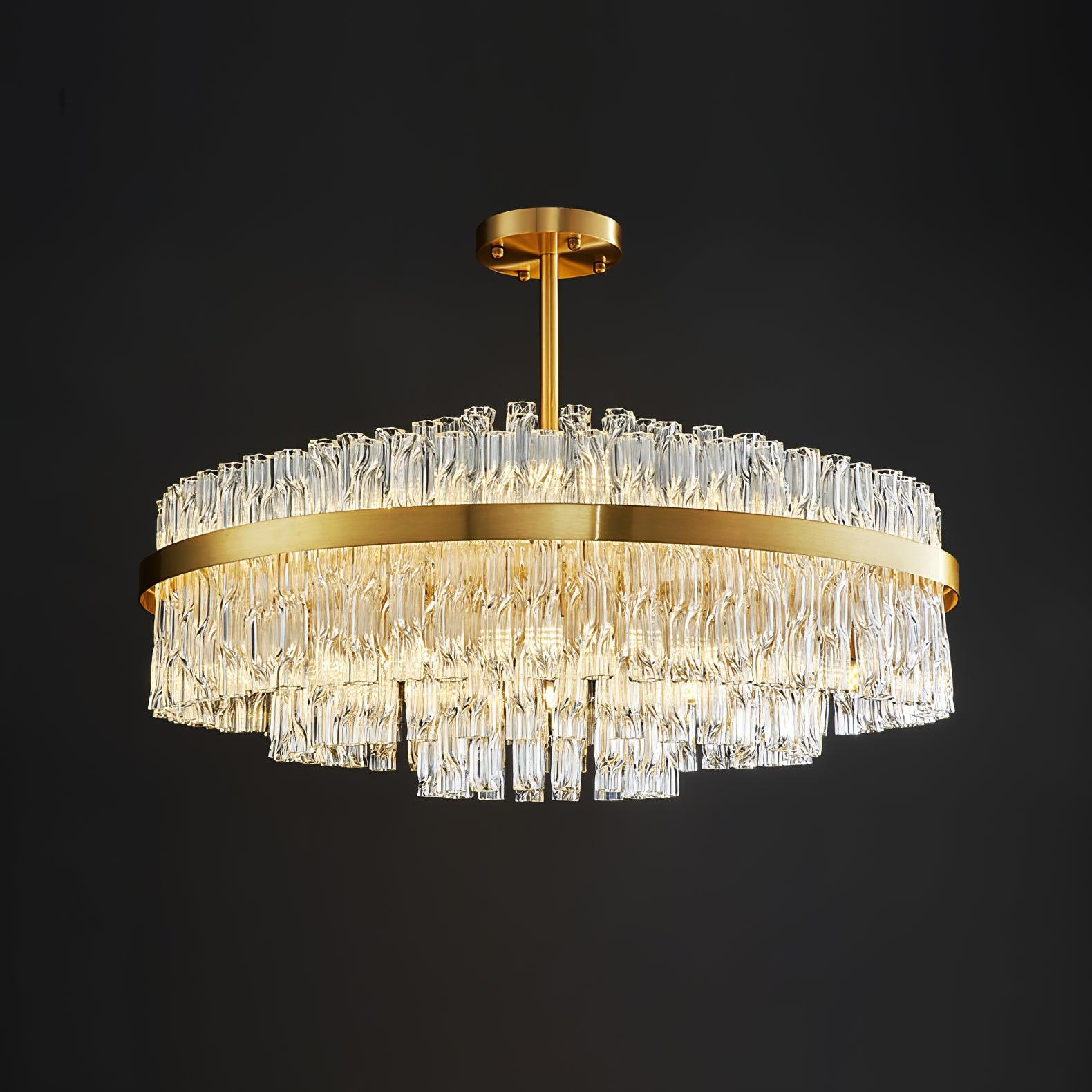 Lustra Chandelier Or Tige Claire Élégant - Neutralighting