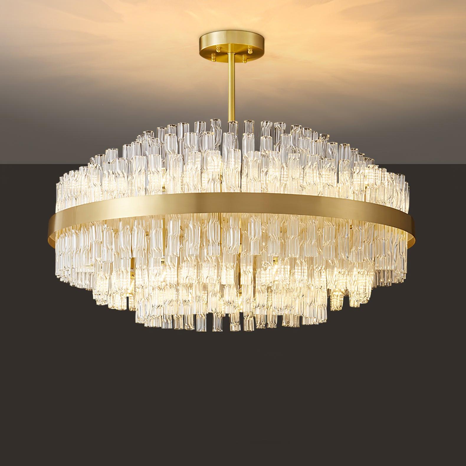 Lustra Chandelier Or Tige Claire Élégant - Neutralighting