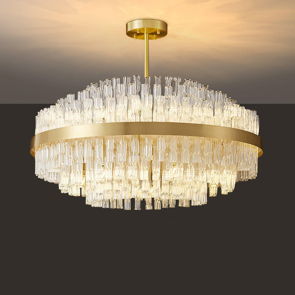 Lustra Chandelier Or Tige Claire Élégant - Neutralighting