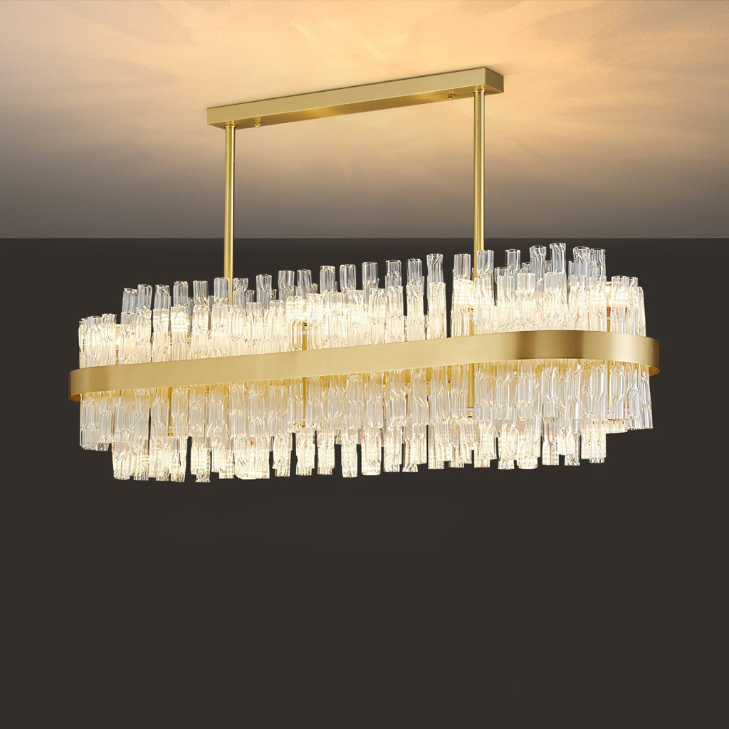 Lustra Chandelier Or Tige Claire Élégant - Neutralighting